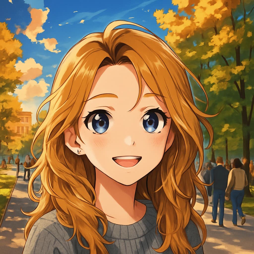 AI photo prompt example — Anime style transformation result