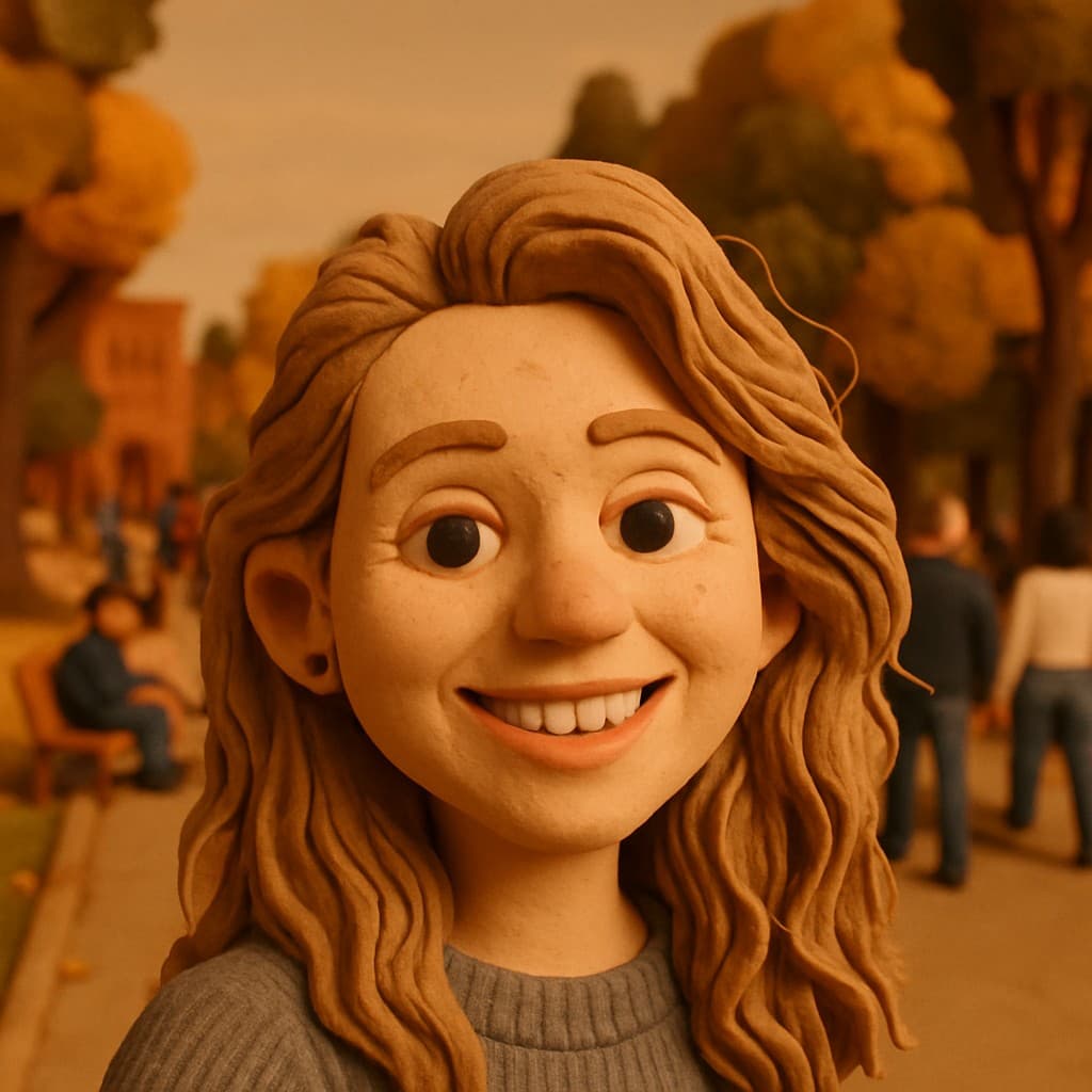 AI photo prompt example — Claymation style transformation result
