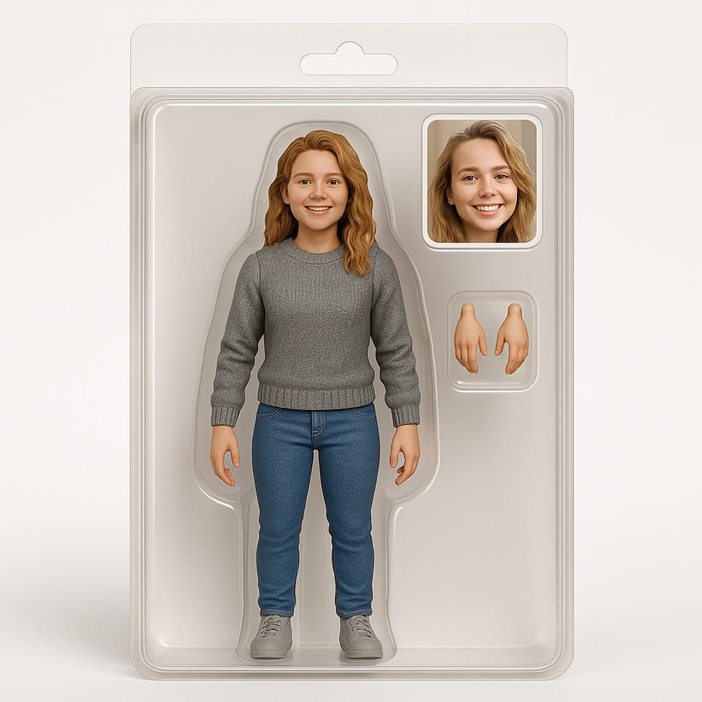 3D Figurine AI photo prompt example