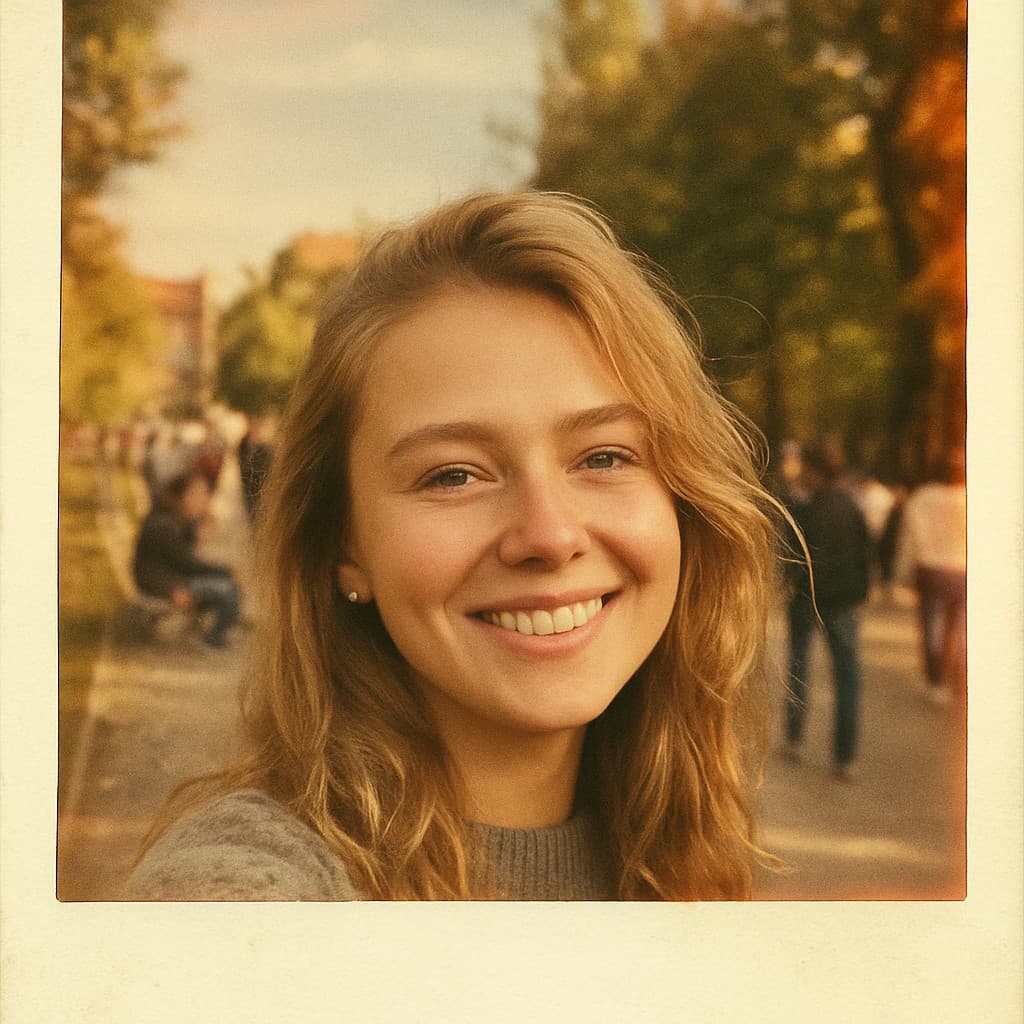 Polaroid AI photo prompt example